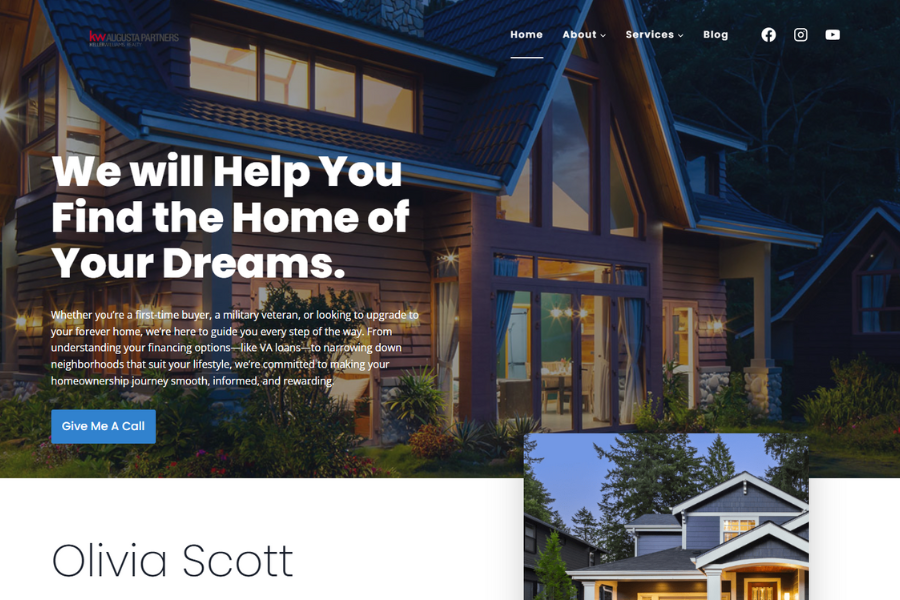 valor realty properties website design